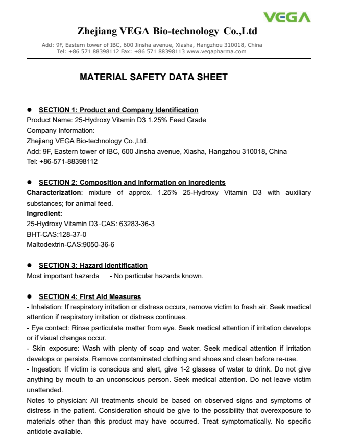 Vega New Products- Feed Grade-25 Hydroxy D3 MSDS.png